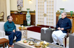 Minister for Railways Sardar Awais Ahmed Khan Leghari calls on Prime Minister Muhammad Shehbaz Sharif