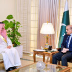 A delegation of Saudi Fund for Development (SFD), led by Sultan Bin Abdul Rehman Al Marshad, Chief Executive Officer (CEO), SFD call on Prime Minister Muhammad Shehbaz Sharif