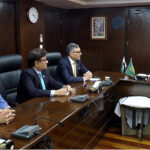 Federal Minister for Commerce, Jam Kamal Khan chairing a meeting at National Insurance Company Limited (NICL)