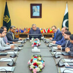 Federal Minister for Interior & Narcotics Control, Mohsin Naqvi chairing a meeting at Ministry of Narcotics Control