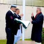 Celebrating Pakistan Day with traditional zeal and fervor, Ambassador of Pakistan to Turkiye Dr. Yousaf Junaid , hoists the flag to the tune of national anthem in the presence of distinguished guests and Pakistani community