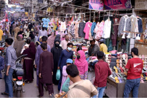 Women shopping in preparations of Eid-ul-Fitr in the city