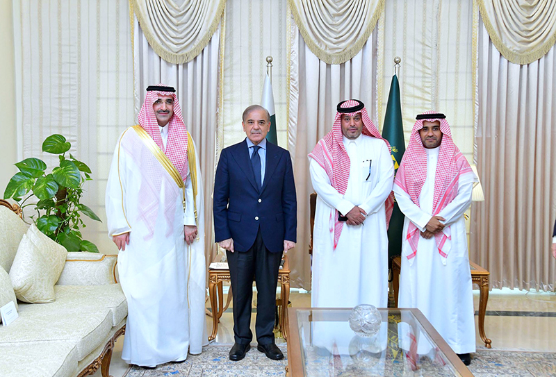 A delegation of Saudi Fund for Development (SFD), led by Sultan Bin Abdul Rehman Al Marshad, Chief Executive Officer (CEO), SFD call on Prime Minister Muhammad Shehbaz Sharif