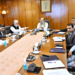 Federal Minister for Commerce, Jam Kamal Khan chairing a meeting at Trade Development Authority of Pakistan (TDAP)