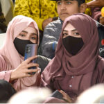 Spectators enjoying Pakistan Super League (PSL) Twenty20 cricket match playing between Peshawar Zalmi and Multan Sultans at Pindi Stadium