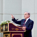 Prime Minister Muhammad Shehbaz Sharif addressing the Khatoon-e-Pakistan Awards Ceremony to commemorate International Women's Day