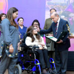 Prime Minister Muhammad Shehbaz Sharif distributing Khatoon-e-Pakistan Awards among the high achievers women in their respective fields on the eve of International Women Day