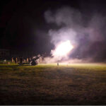 A view of 21 Cannon salutation on the occasion of 84th anniversary of Pakistan Day 2024 in the city