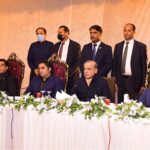 Prime Minister Muhammad Shehbaz Sharif at a dinner hosted by Chairman PPP Bilawal Bhutto Zardari in Islamabad