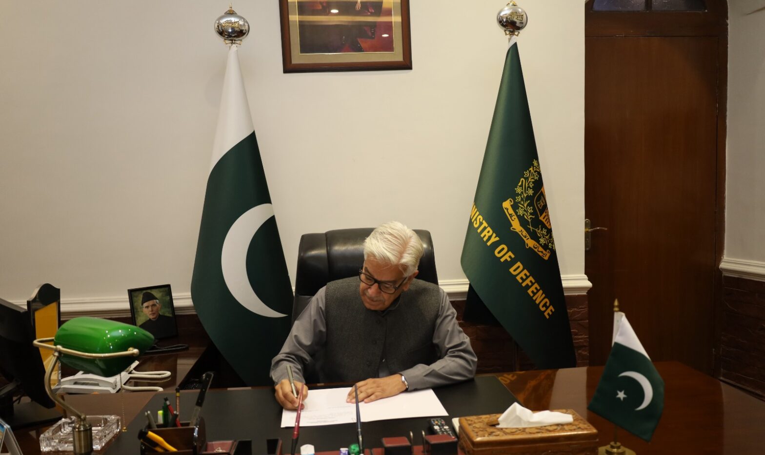 Khawaja Asif assumes charge as Minister for Defence, Defence Production