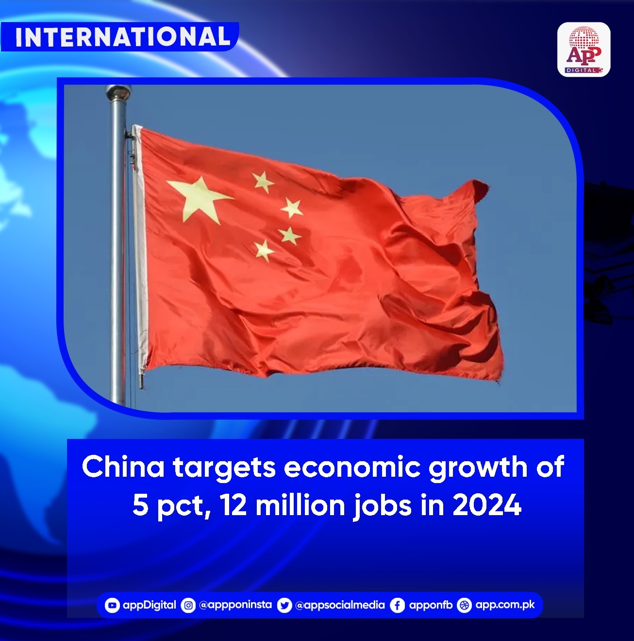 China targets economic growth of 5 pct, 12 million jobs in 2024
