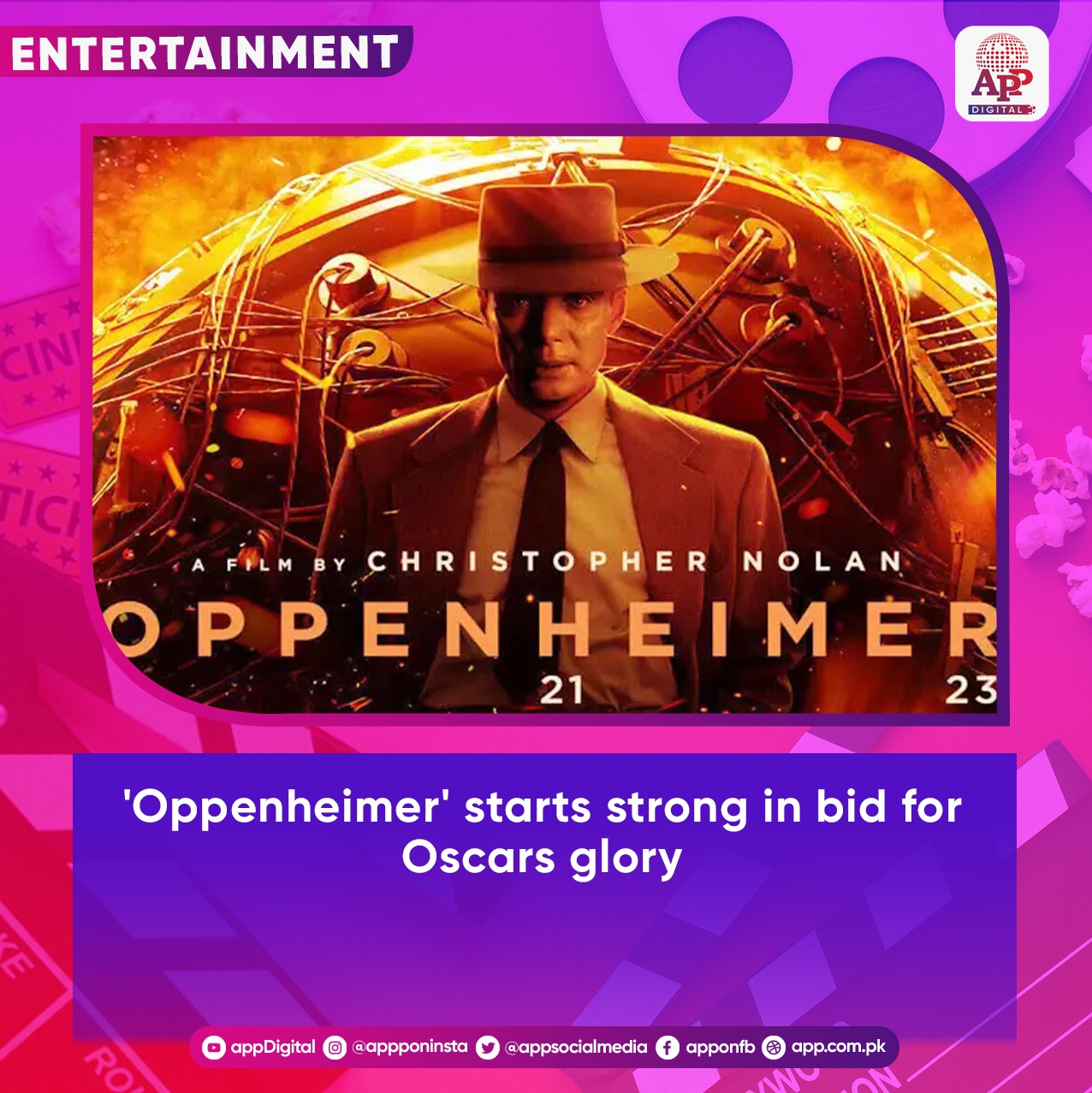 'Oppenheimer' starts strong in bid for Oscars glory