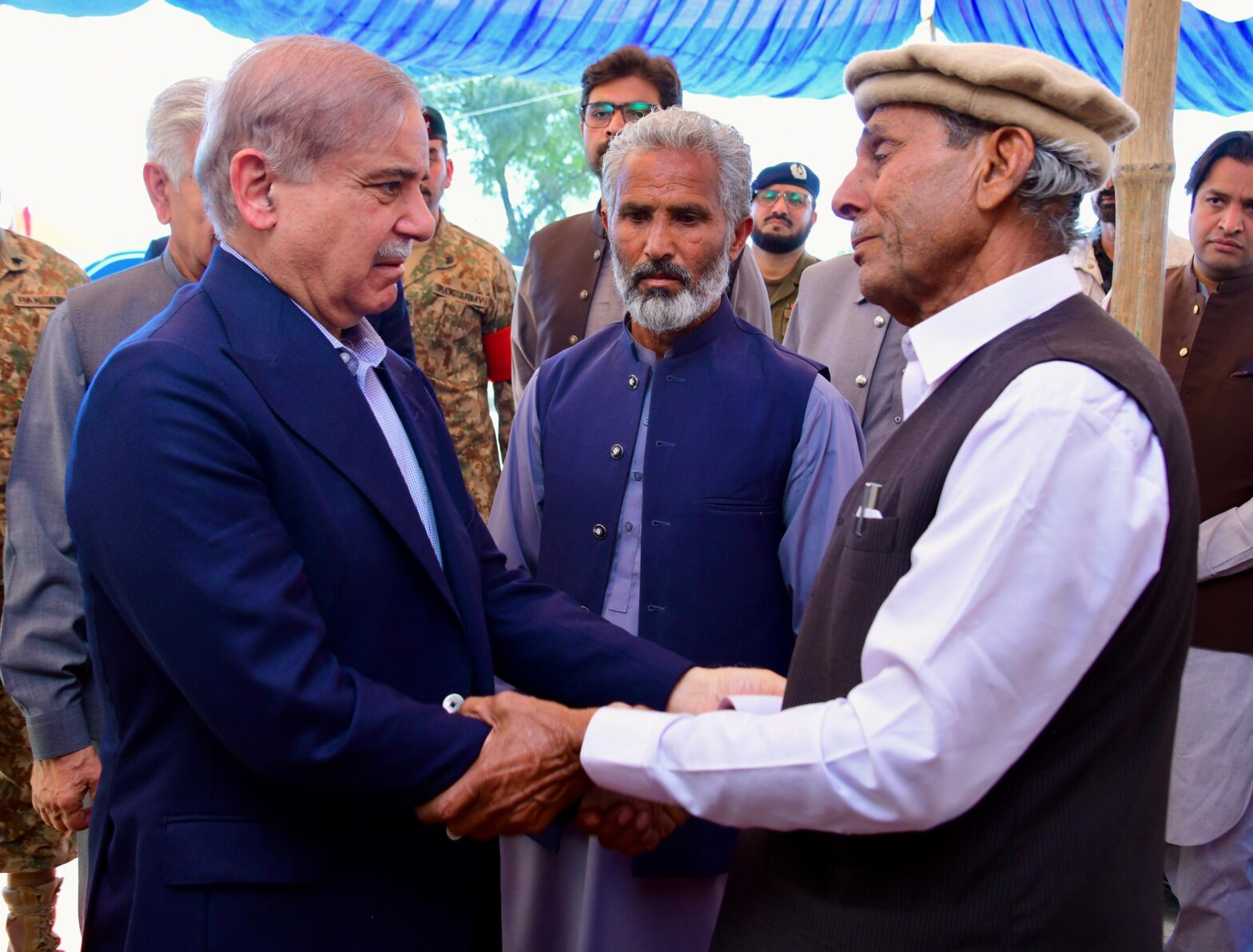 PM visits residences of Captain Ahmed Badar Shaheed, Lt. col Syed Kashif Ali Shaheed