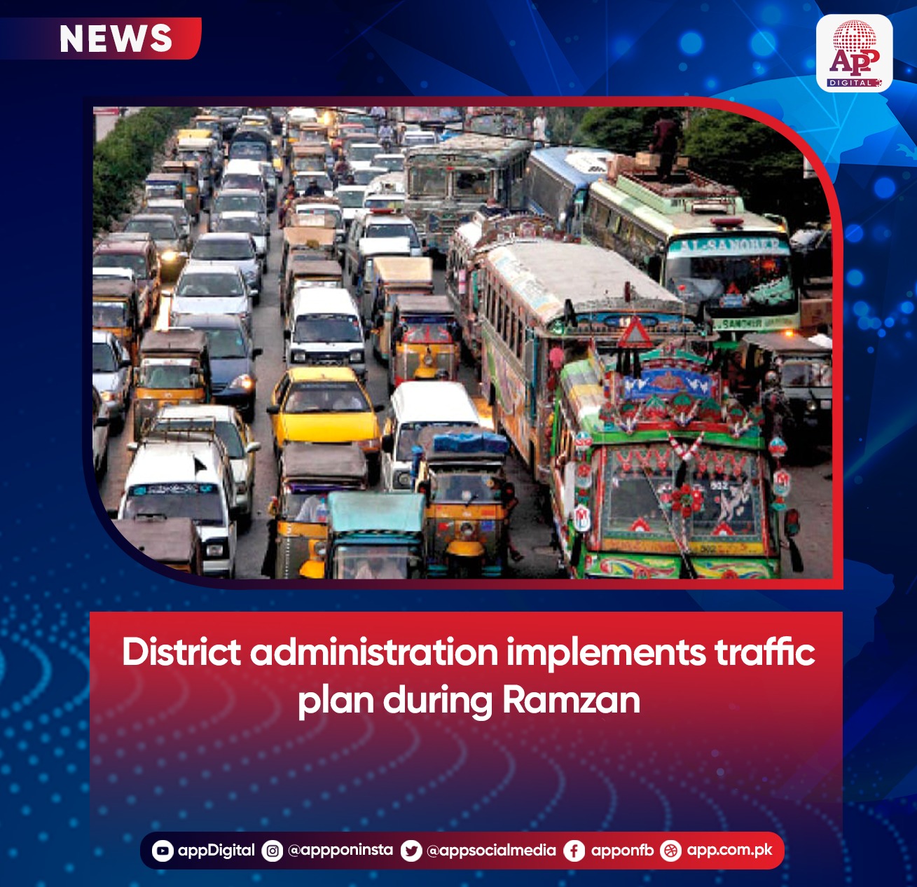 District administration implements traffic plan during Ramzan