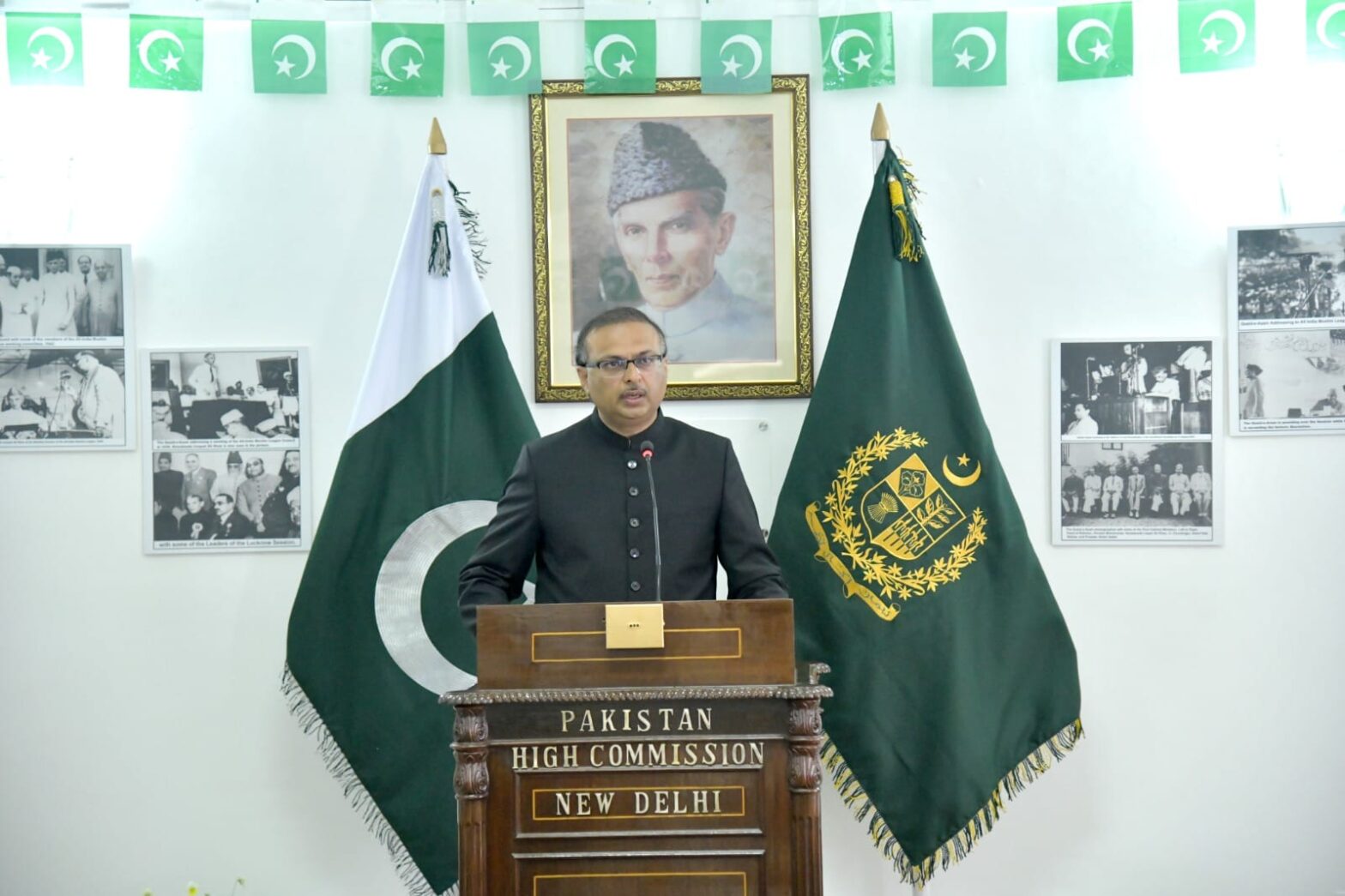 Pakistan High Commission in New Delhi holds flag-hoisting ceremony
