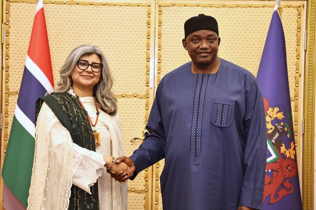 Ambassador Saima presents credentials to Gambian president; to act as Pak non-resident envoy