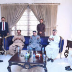 President Asif Ali Zardari offering Fateha over the sad demise of the wife of ex-MPA Jam Tamachi Unar