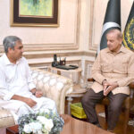 Federal Minister for Interior and Narcotics Control Syed Mohsin Raza Naqvi calls on Prime Minister Muhammad Shehbaz Sharif.