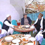 Governor Gilgit-Baltistan Syed Mehdi Shah meeting with delegation of people from different sects on the 3rd day of Eid-ul-Fitr festival at Governor House