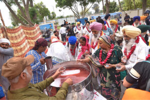 Arrival of Sikh Yatrees at Wagah Border to participate in the religious rituals in Pakistan