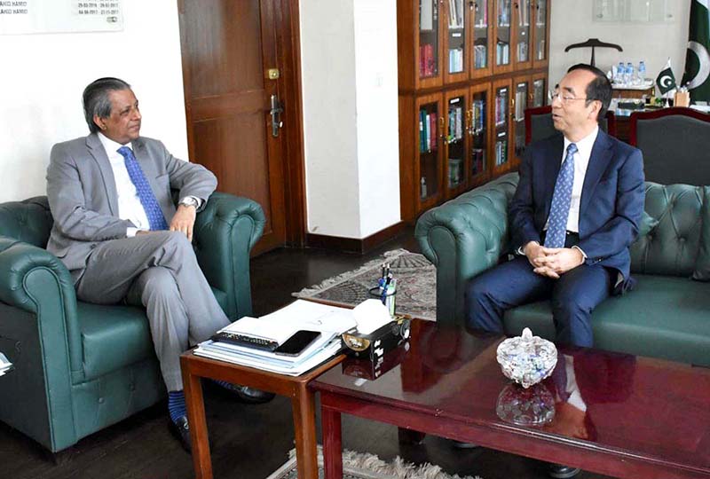 H.E. WADA Mitsuhiro, Ambassador of Japan to Pakistan paid a courtesy call to Minister for Law and Justice Senator Azam Nazeer Tarar.