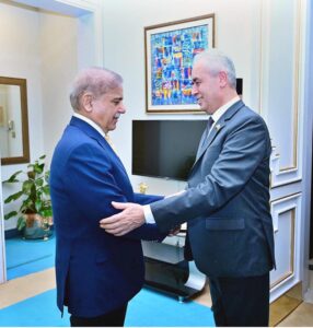 The Ambassador of Palestine Ahmed Jawad A.A. Rabei called on Prime Minister Muhammad Shehbaz Sharif.