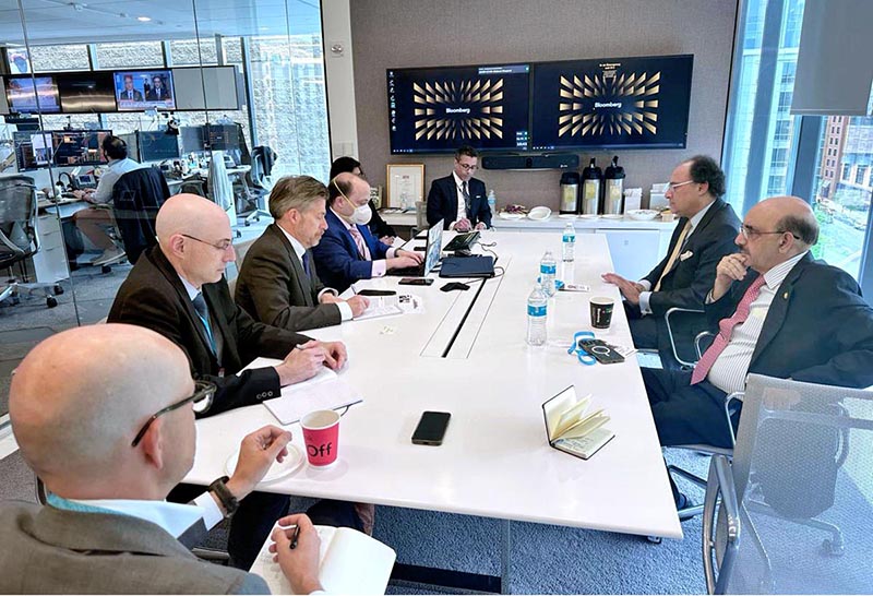 Finance Minister Muhammad Aurangzeb in a Round Table Meeting with Bloomberg