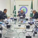 Interior Minister Mohsin Naqvi chairing the meeting of National Action Plan Coordination Committee at NACTA Headquarters.