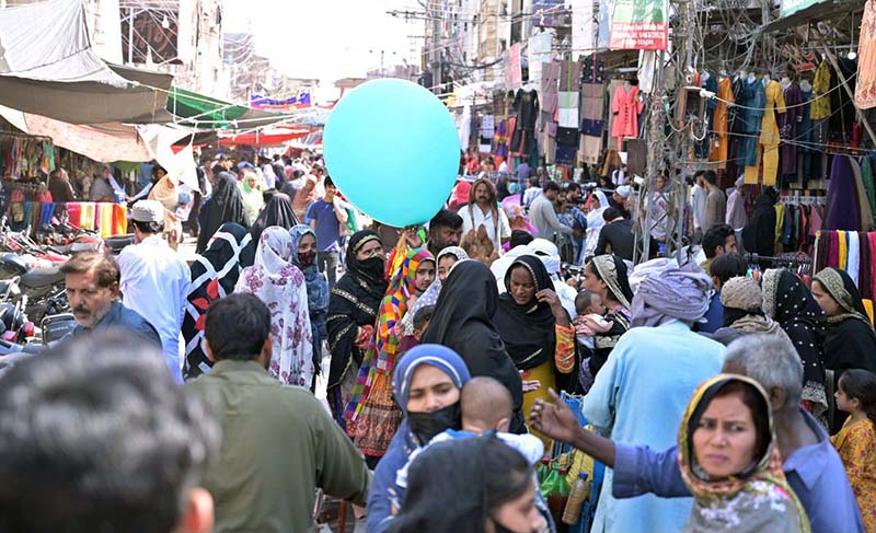 Young girls are busy in selecting bangles from a stall at Urdu Bazaar in connection with upcoming Eidul Fitr.