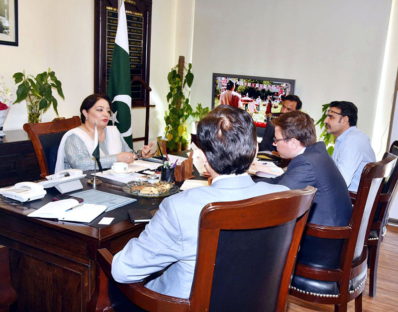 PM's Coordinator on Climate Change & Environmental Coordination Romina Khurshid Alam holds meeting with Asian Development Bank Mission led by Climate Change Specialist Nathan A. Rive at her office.