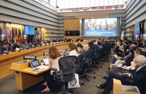 Finance Minister, Muhammad Aurangzeb attending the “Roundtable on Implementing for Faster Results and Greater Impact” organized by the World Bank.