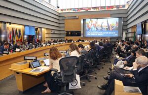 Finance Minister, Muhammad Aurangzeb attending the “Roundtable on Implementing for Faster Results and Greater Impact” organized by the World Bank.