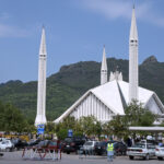 A large number of people visit Faisal Mosque on the 2nd day celebrations of Eid ul Fitr in the federal capital