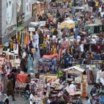 People are busy in shopping for Eid ul Fitr Festival at Commercial Market