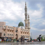 An attractive view of the Jamia Masjid at Dera Adda after rain in the city