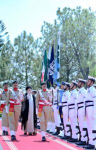 President of Iran H.E. Dr. Syed Ebrahim Raisi inspects Guard of Honor at the Prime Minister House.