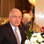 Turkish Minister for National Defence H.E. Yasar Guler delivering speech on Pakistan Day reception