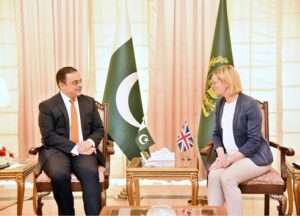 Ms. Jo Moir, Development Director, British High Commission, Pakistan calls on the Federal Minister for Economic Affairs, Ahad Khan Cheema.