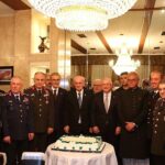 Turkish Minister for National Defence H.E. Yasar Guler, Turkish Minister for Trade H.E. Prof. Dr Omer Bolat, Ambassador H.E Dr. Yousaf Junaid during Pakistan Day reception