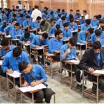 Students attempting the Matriculation (Matric) paper at Government High School No 2 as the Secondary School Certificate (SSC) exams have started in Khyber Pakhtunkhwa (KP)