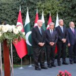 Ambassador of Pakistan to Turkiye H.E Dr. Yousaf Junaid speaking on Pakistan Day reception