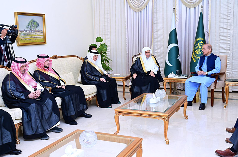 Secretary General of Muslim World League, Shiekh Dr. Muhammad Bin Abdulkarim Al-Issa calls on Prime Minister Muhammad Shehbaz Sharif