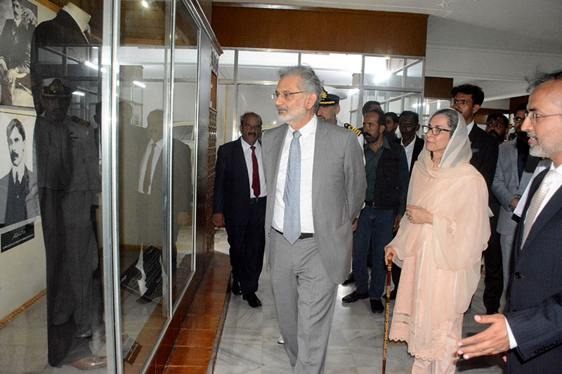 Chief Justice of Pakistan, Justice Qazi Faez Isa heading to lay wreath at the mausoleum of father of the nation Quaid-e-Azam Mohammed Ali Jinnah