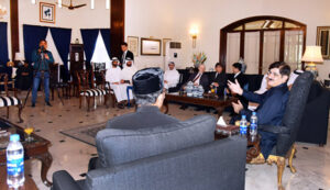 Sindh Chief Minister Syed Murad Ali Shah meets with Consul Generals of different countries to exchange Eid greetings at CM House