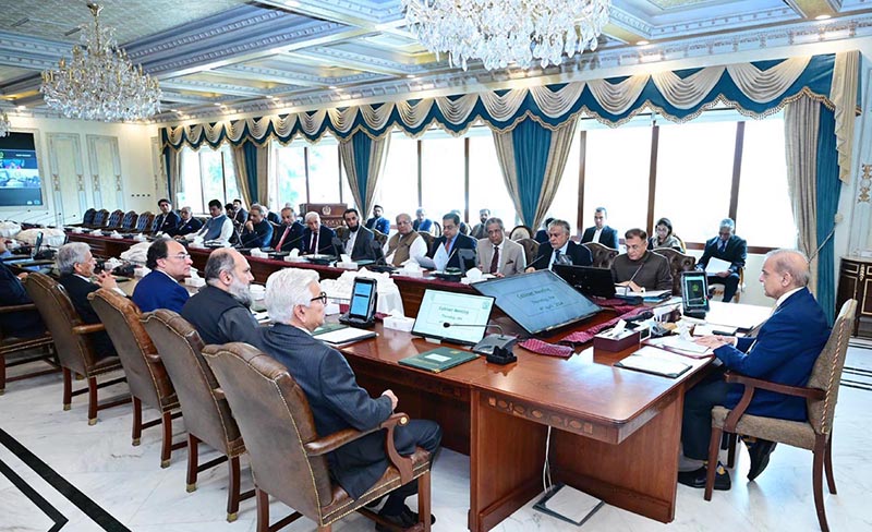 Prime Minister Muhammad Shehbaz Sharif chairs a meeting of the Federal Cabinet.