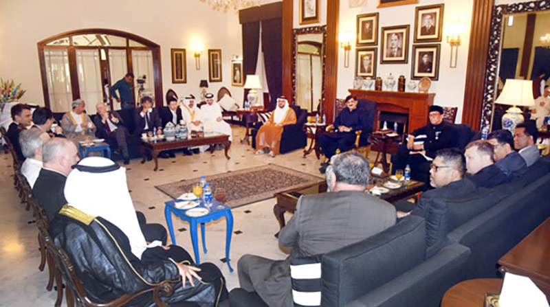 Sindh Chief Minister Syed Murad Ali Shah meets with Consul Generals of different countries to exchange Eid greetings at CM House