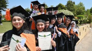 Director General FDE Tanveer Ahmed and Principal Prof. Sadia Ibrar awarding degrees among the successful students during 22nd convocation of Model College G-10/4.