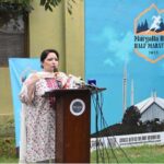 PM's coordinator on climate change & environmental coordination Romina Khurshid Alam addressing a closing ceremony of Margalla Hills Half Marathon, held at VIC trail 5 in Margalla Hills National Park