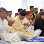President Asif Ali Zardari offering dua after Eidul Fitr prayer at Zardari House