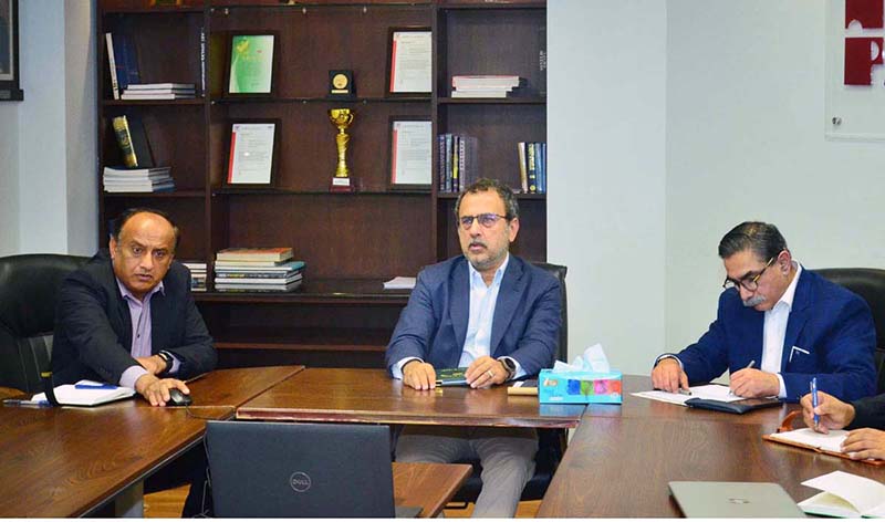 Minister for Power Sardar Awais Ahmad Khan Leghari holds a meeting with PITC.